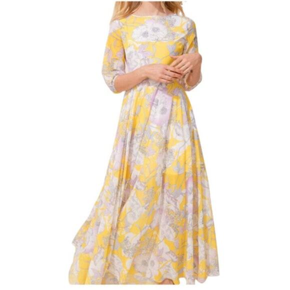 Anthropologie YUMI KIM Woodstock Maxi Dress Floral Garden Cottagecore Flowy XS